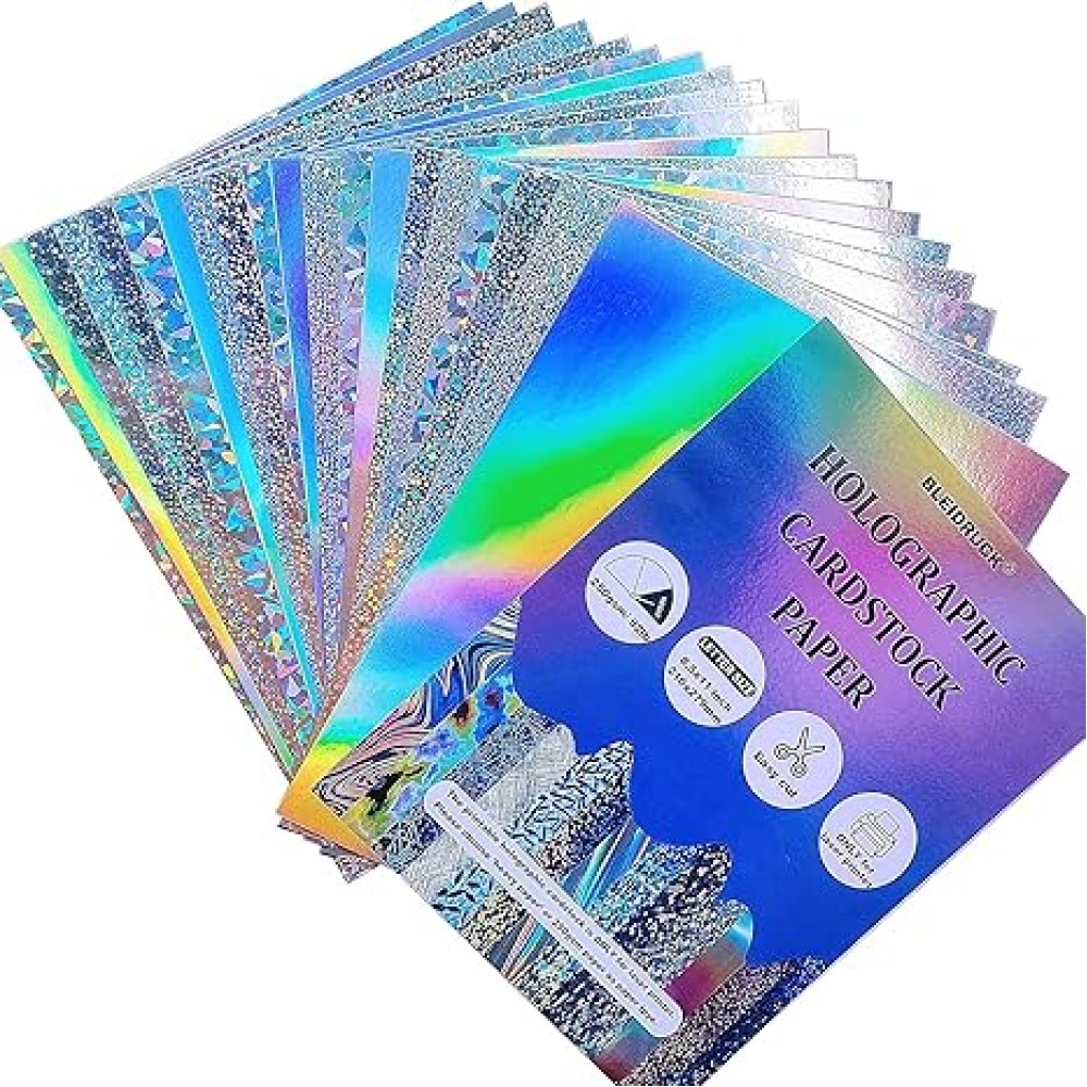 20 Sheets Holographic Cardstock Paper