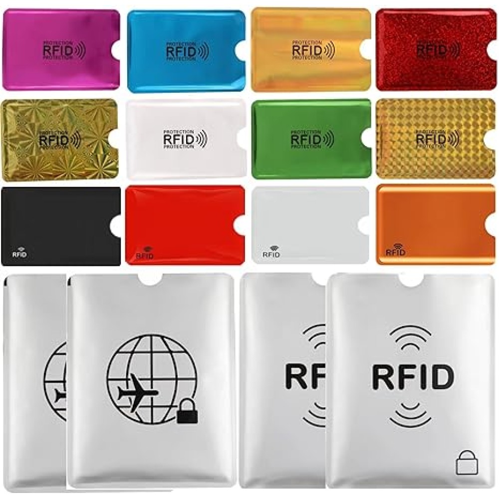 16 RFID Blocking Sleeves Set