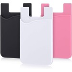 Pofesun 3 Pack Silicone Adhesive Card Holder