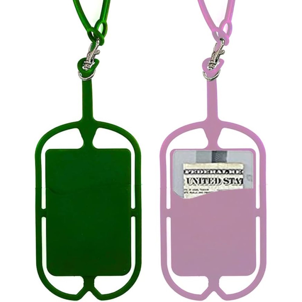 Silicone Phone Card Holder Sleeves with Wrist Strap