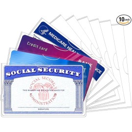 Sooez 10 Pack Social Security Card Protector